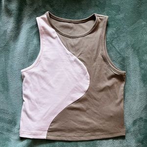 Cute green and off white wave tank